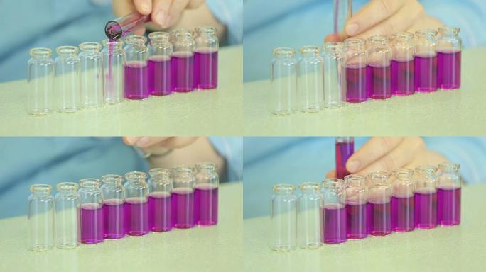 医学做实验紫色液体注射