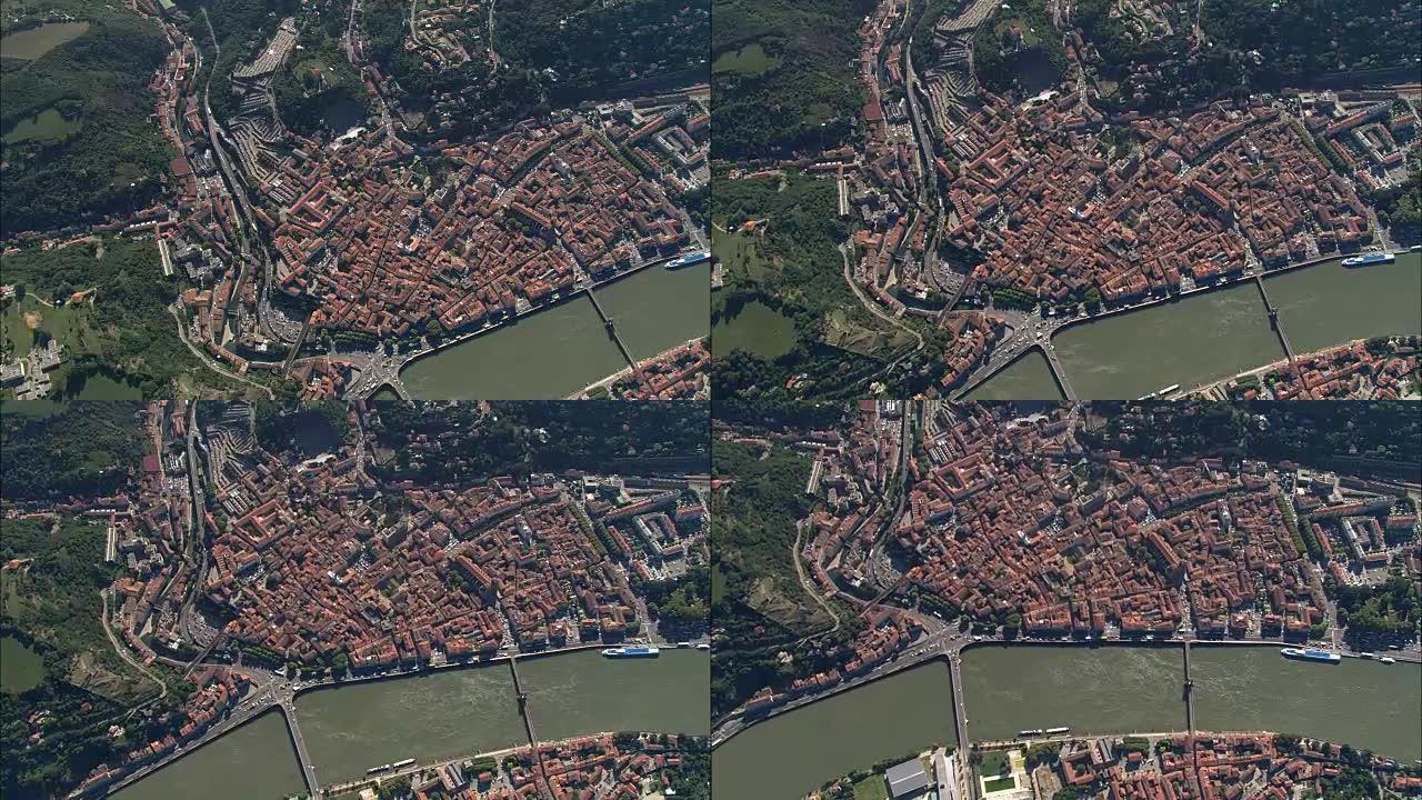 维也纳-Aerial View-罗纳-阿尔卑斯,伊泽尔,维也纳,法国