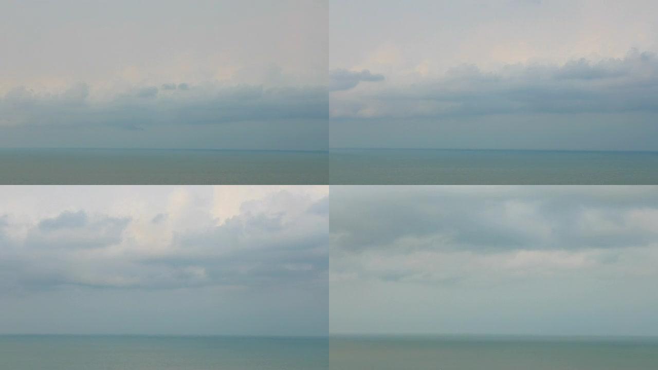 海上移动的云朵时间流逝