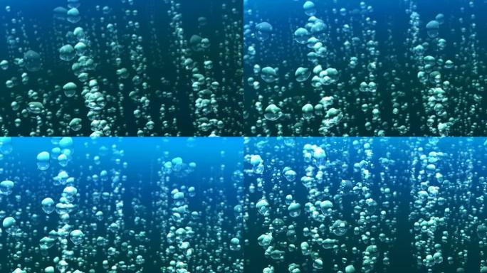 水下溺水，3D动画，高清1080。