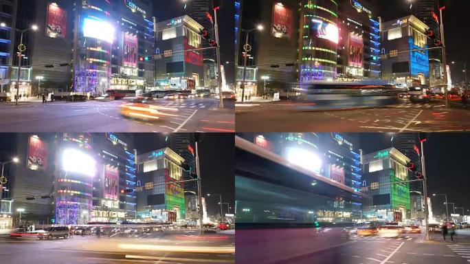 延时-首尔东大门的交通