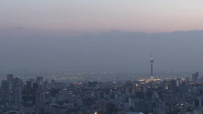 Milad Tower延时，伊朗德黑兰