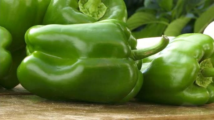 青椒。绿脓杆菌绿色有机家庭生活烹饪食材