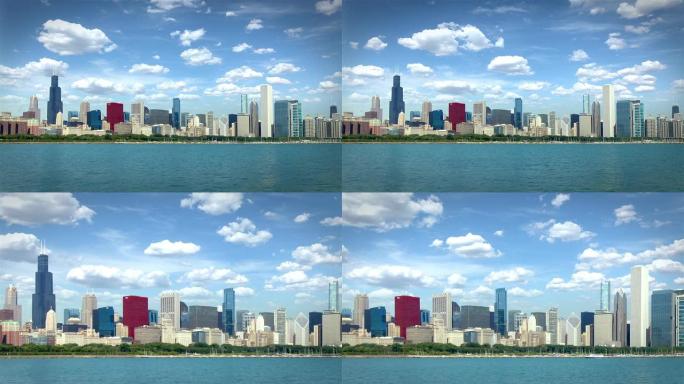 美国芝加哥天际线 (2杆)