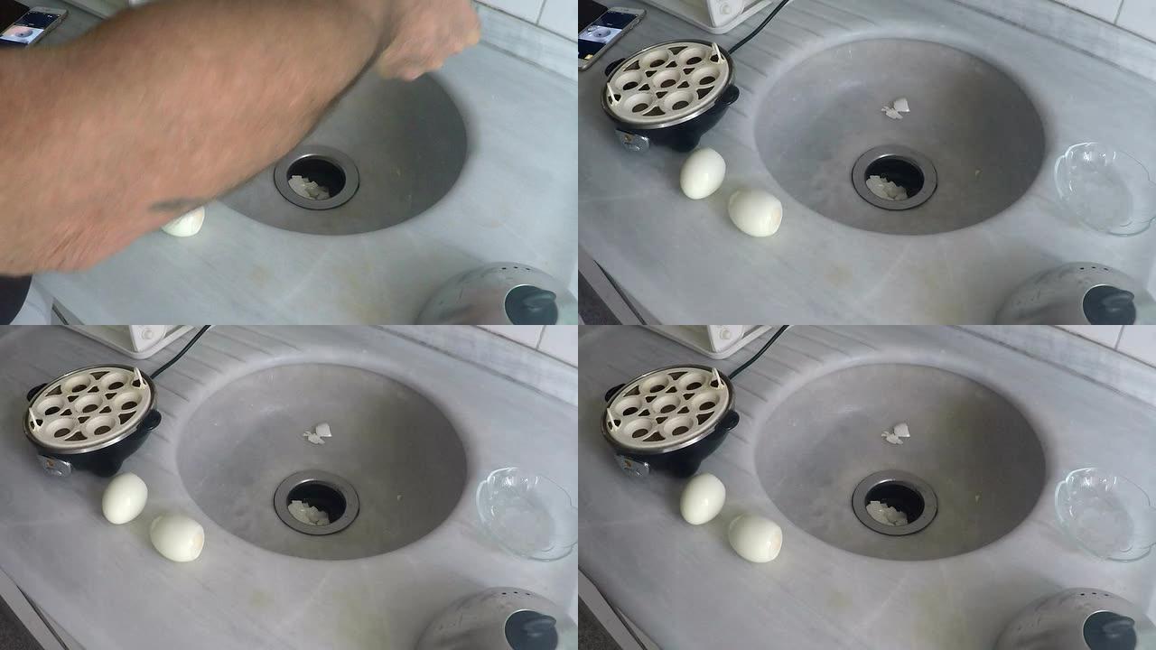 去皮煮鸡蛋: 简单的方法