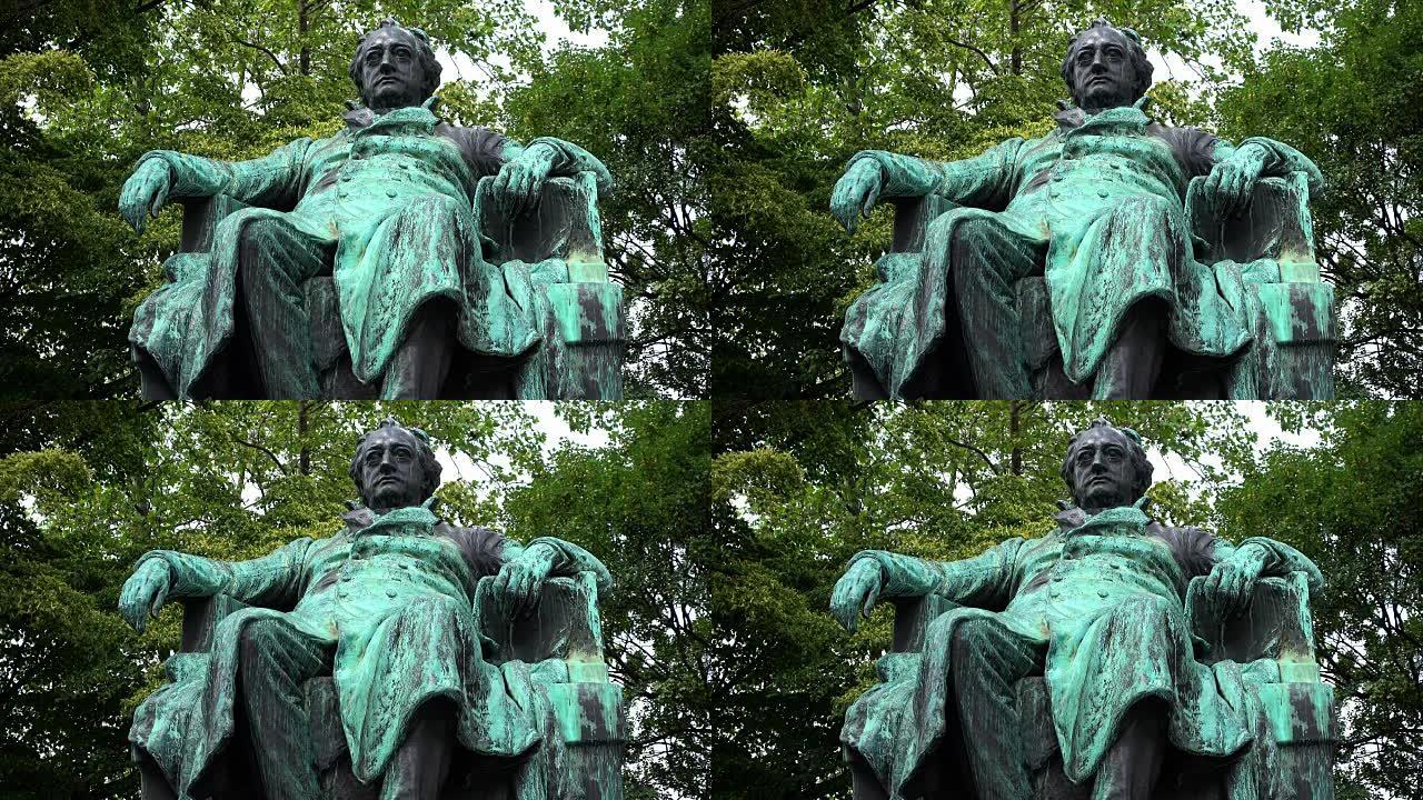 维也纳歌德雕像雕像特写