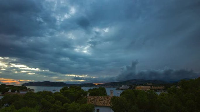 圣庞萨市游艇暴风雨天气马略卡岛帕尔马