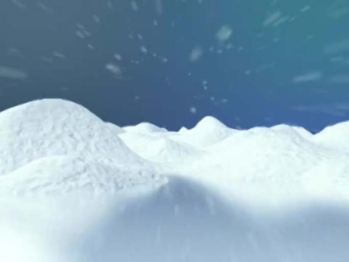 冬季-北极飞行环雪林雪景冰天雪地