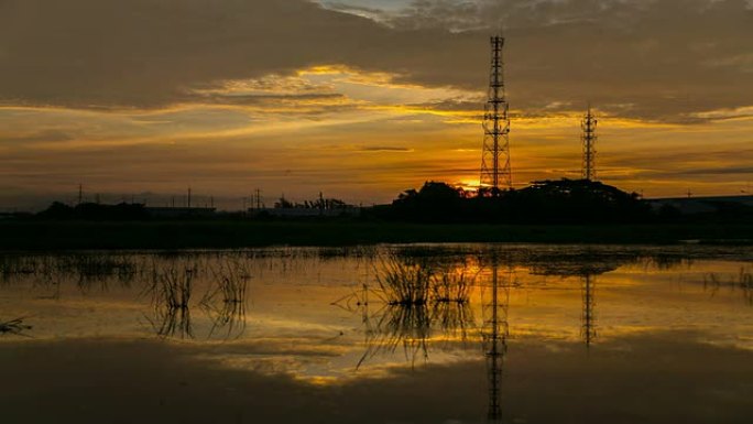 天线美丽晚霞夕阳西下夕阳无限好