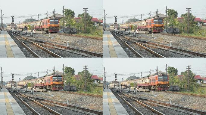 泰国的火车撞上了车站