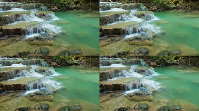 泰国北碧府的怀湄Khamin瀑布