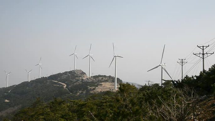 旋转风车风电场清洁电源环保能源绿色电源