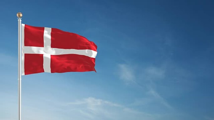 4K丹麦国旗-可循环