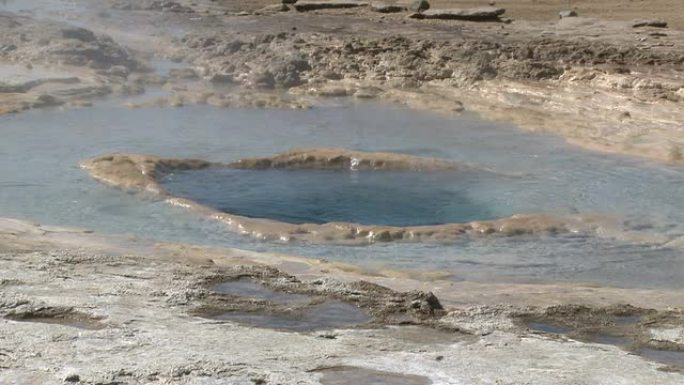 冲程火花冒泡特写温泉蒸汽