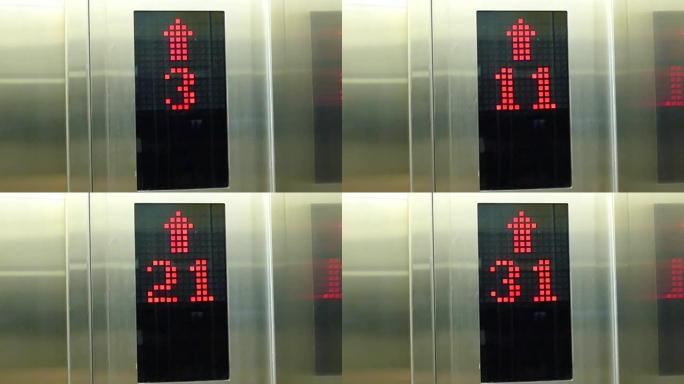 电梯数量上升电梯上升楼层数字变化