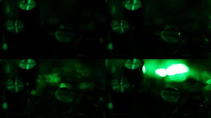 绿色激光电路板二极管零部件闪频闪烁