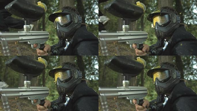 高清超级慢动作: 商人被枪杀