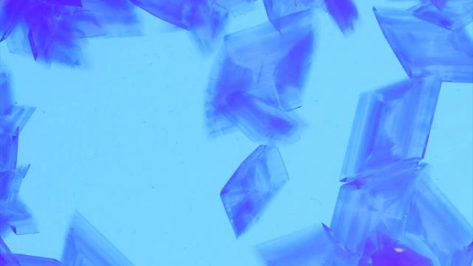 结晶硫酸铜化学实验显微镜下的变化科研