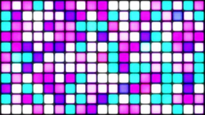 多色正方形的发光网格|颜色随随机生成闪烁效应而变化