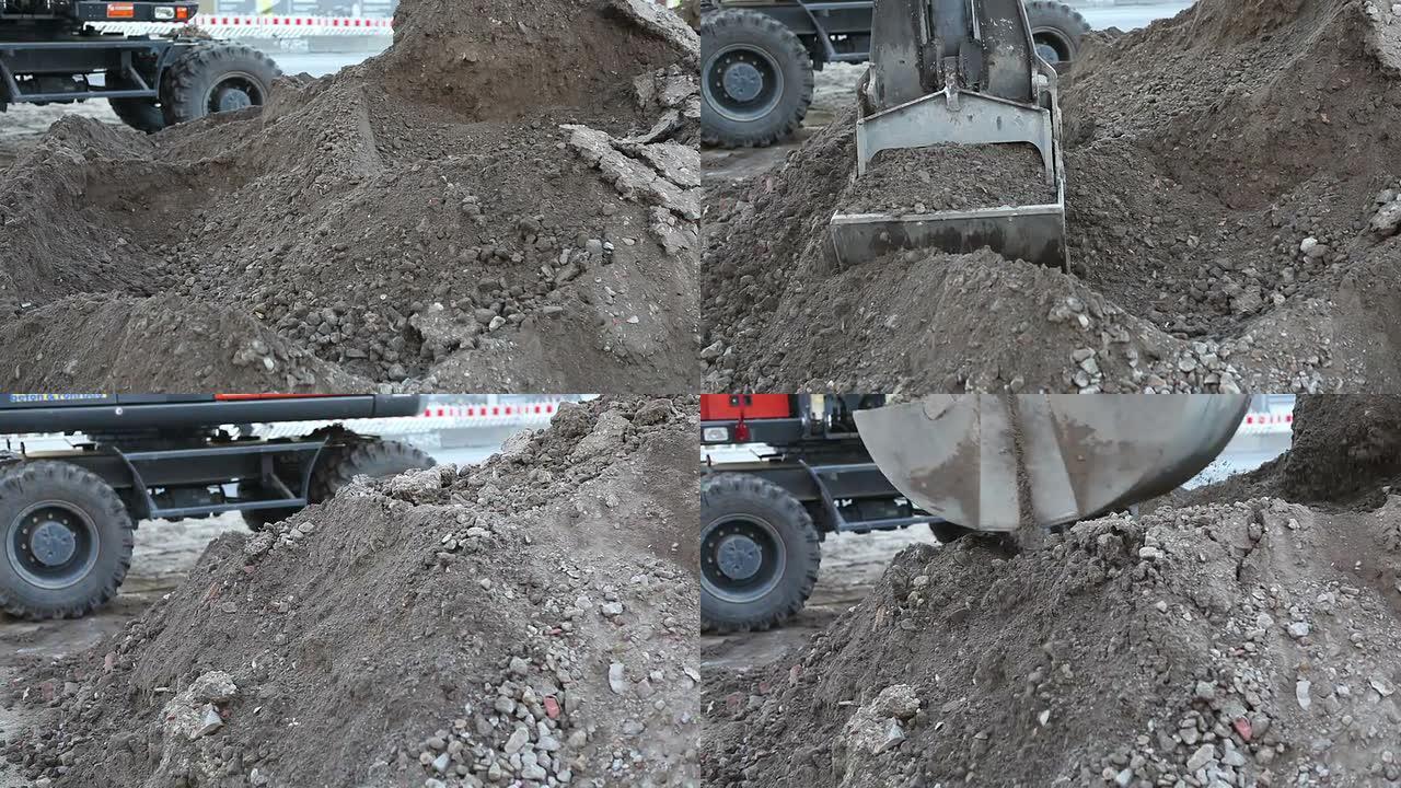 挖掘机在工作