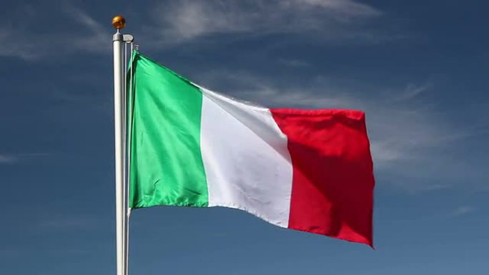 升起意大利国旗升起意大利国旗