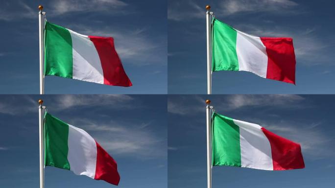 升起意大利国旗升起意大利国旗