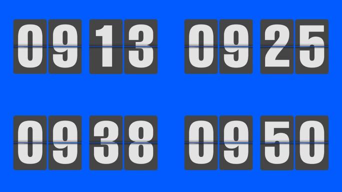 翻转时钟9-10数字变动数字滚动数字跳动