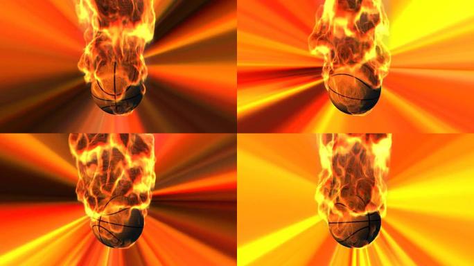 篮球运动热血篮球燃烧火焰体育运动