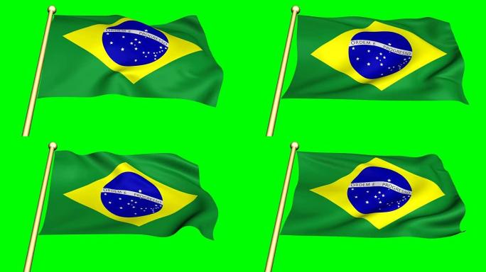 风中的巴西旗