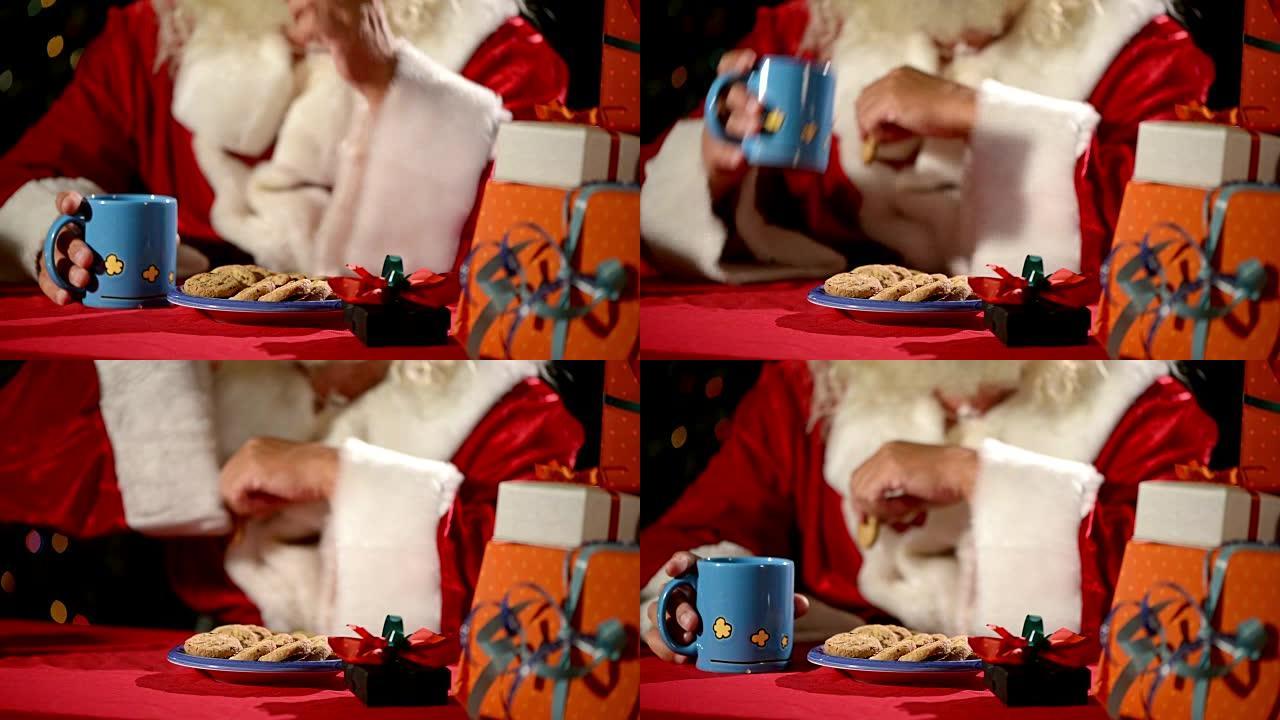 圣诞老人吃饼干圣诞老人吃饼干
