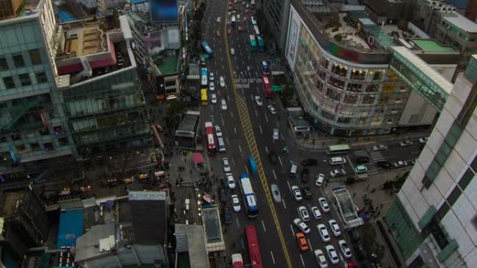 首尔城市Zoom韩国首尔城市街道车路城市