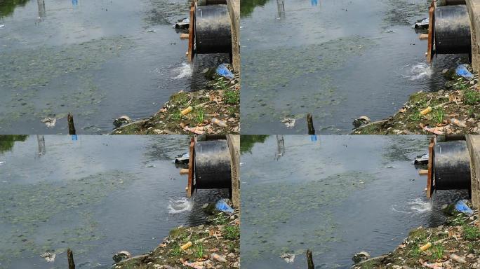 排水口生态废水肮脏