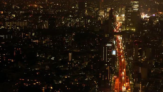4K UHD东京时间流逝-六本木区和高速公路