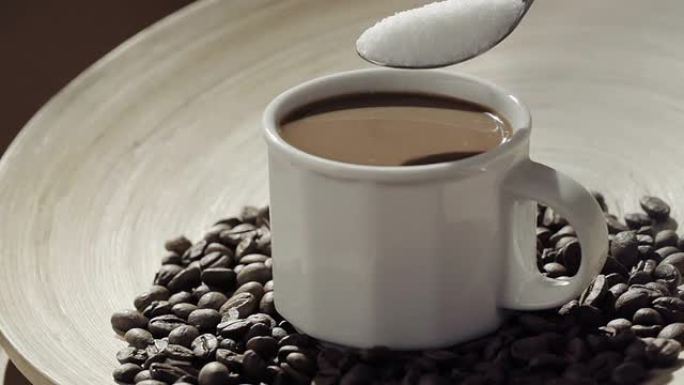 咖啡和糖咖啡加糖咖啡拿铁美味咖啡