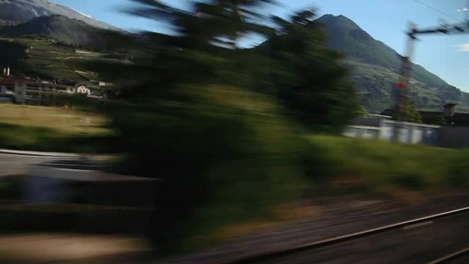 从瑞士的火车窗口瑞士的火车窗口行驶旅途