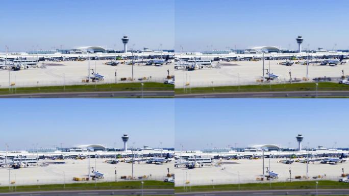 慕尼黑机场跑道机场移轴延时停机坪移轴延时