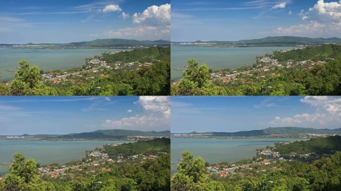 沿着湖岸的路。沿着湖岸的路