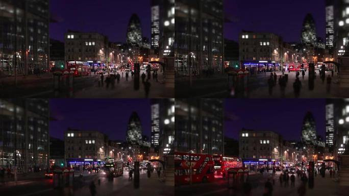 伦敦城北夜景 (倾斜转变)