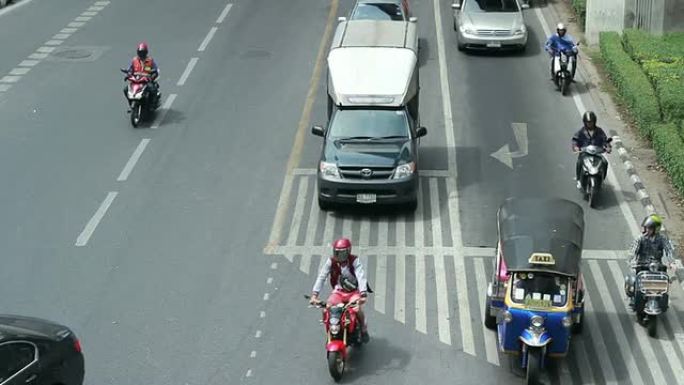 曼谷的交通汽车车流交通