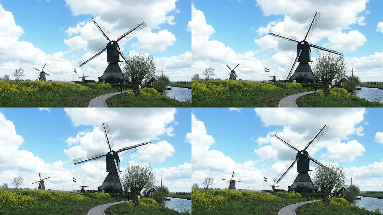 Mills Kinderdijk，荷兰。