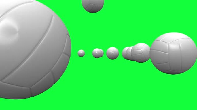 高清: 绿色屏幕的瓦莱球动画。