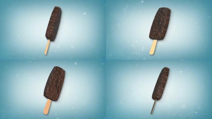 巧克力冰淇淋棒三维3d冷饮