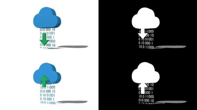 Cloud with arrow download and upload