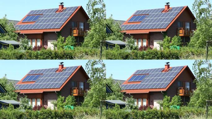 使用太阳能的乡村住宅