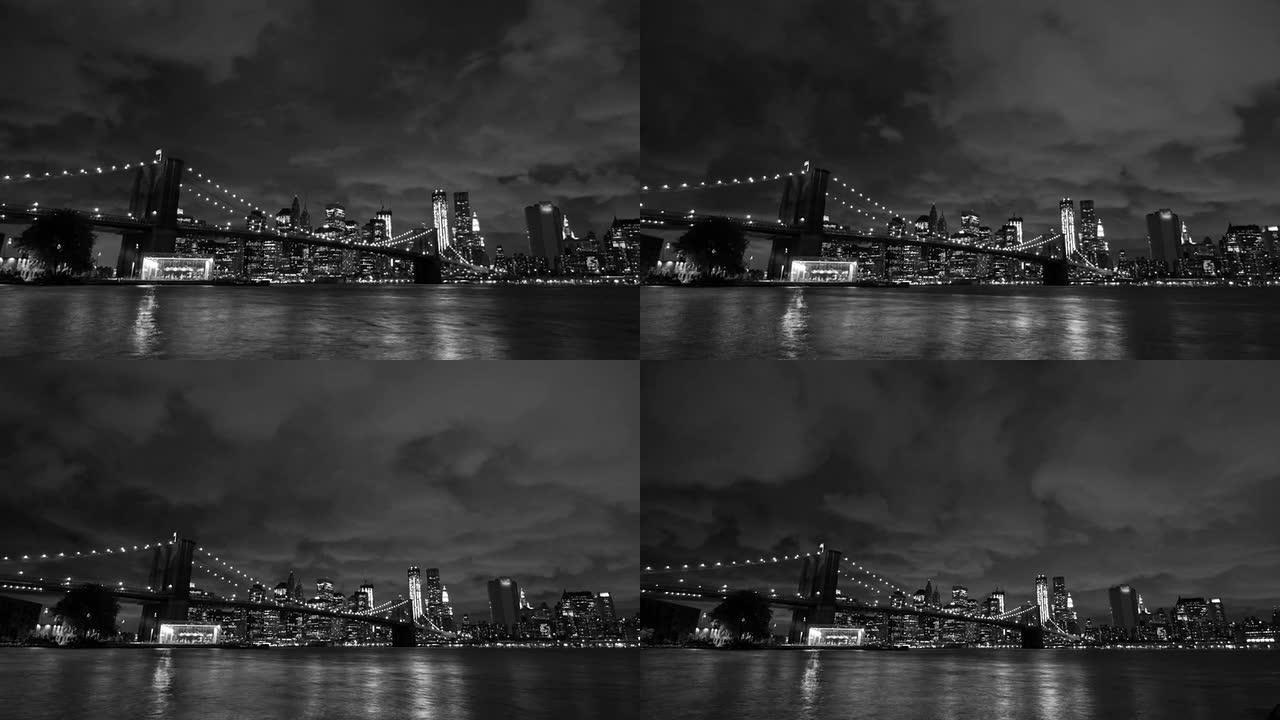 布鲁克林大桥放大布鲁克林大桥夜景
