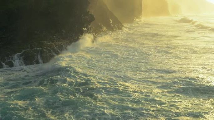 夏威夷海浪无人机航拍