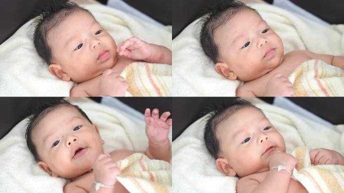 我的宝宝洗完澡后