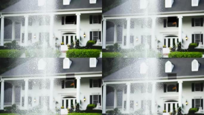 豪宅升格拍摄慢动作飞溅的水花