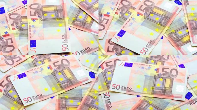 欧元纸币的背景欧元纸币的背景