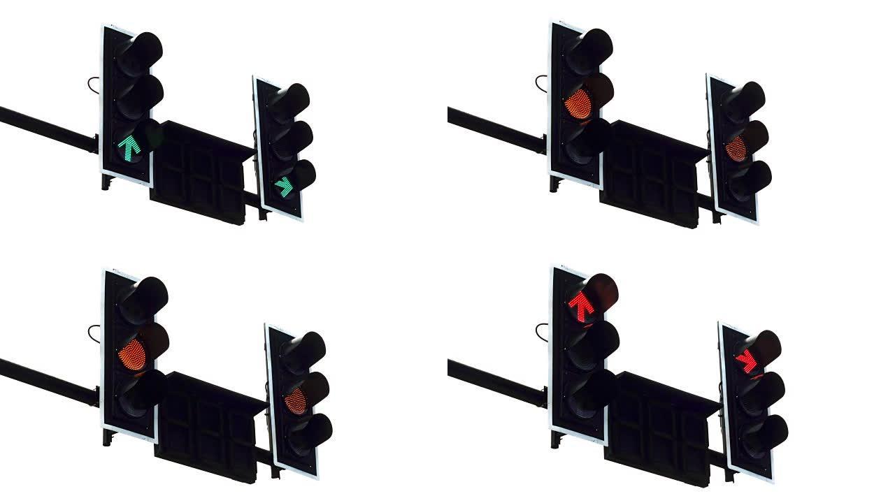 交通灯红绿灯信号灯十字路口
